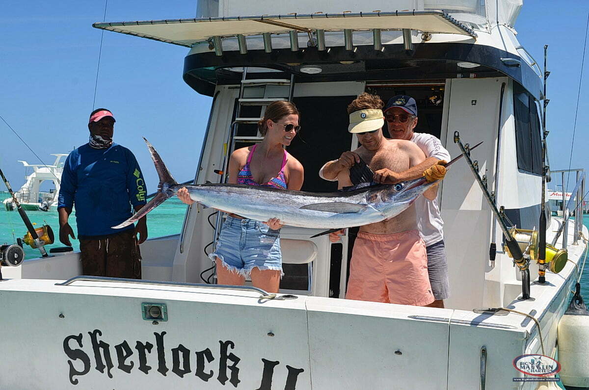 Interior cabin Sherlock 39 feet boat for private fishing charter Dominican Republic